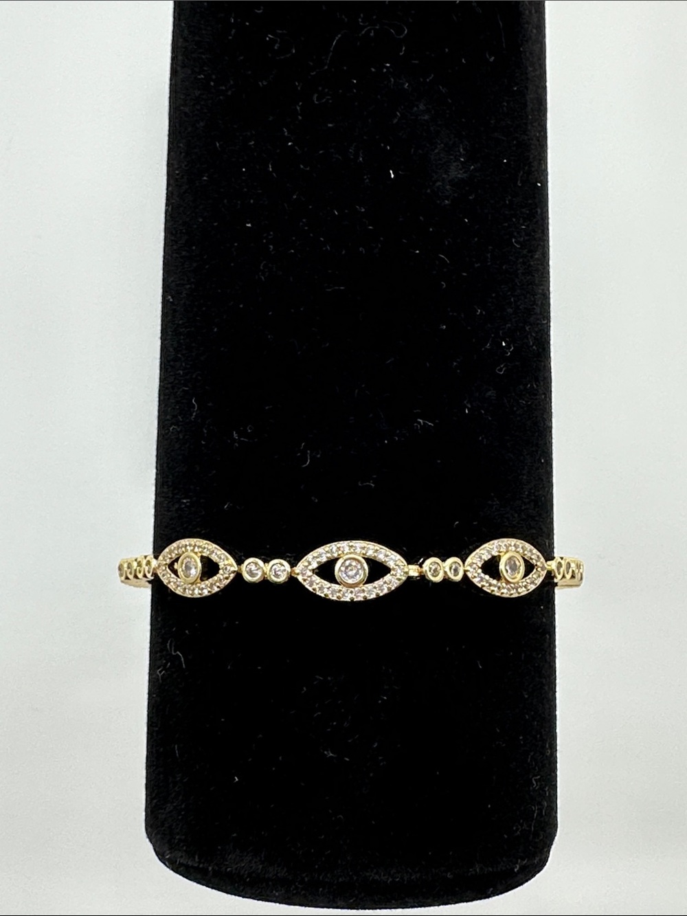 7.25” Gold Filled Evil Eye Bracelet